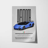 Aventador Superveloce Roadster Car Poster