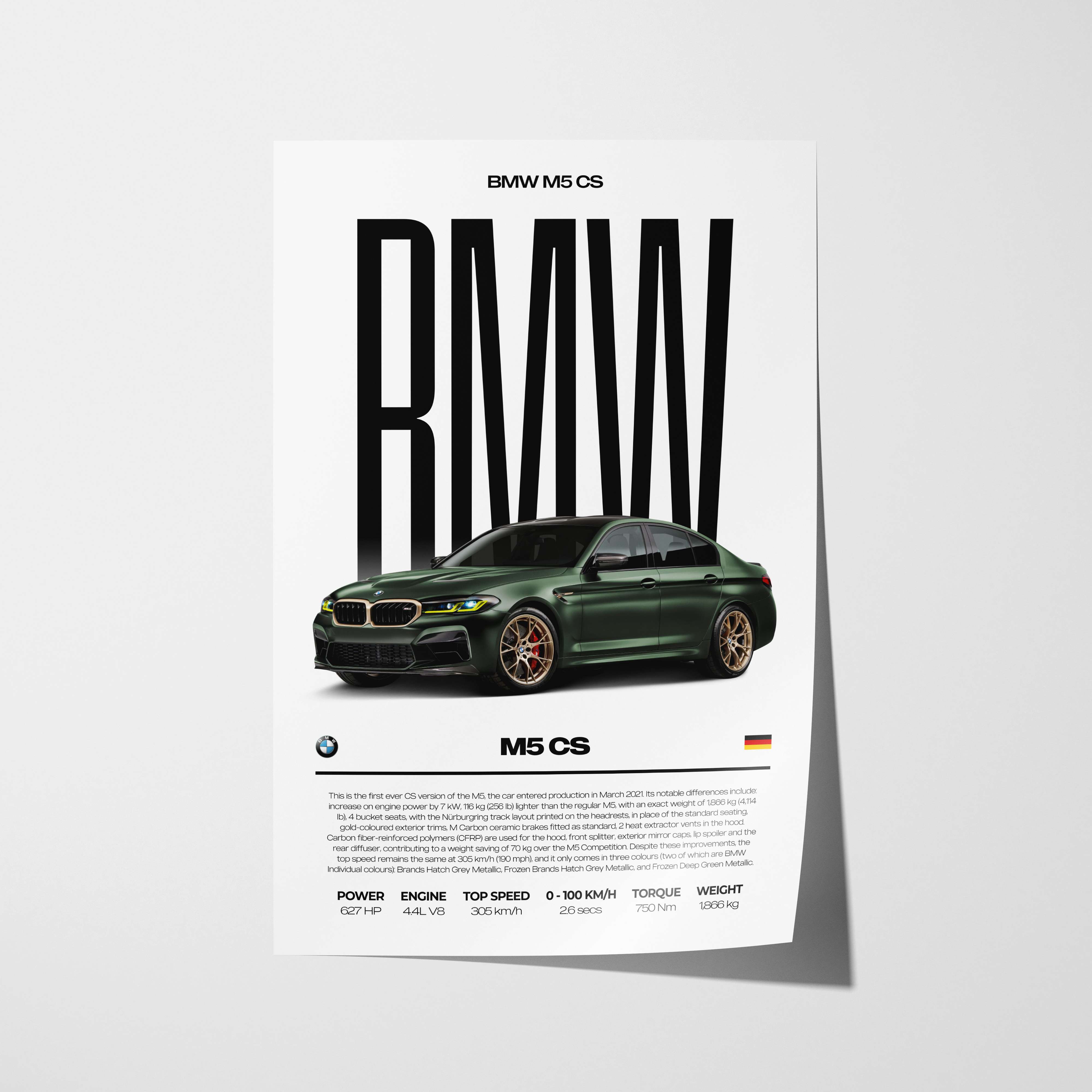 BMW M5 CS Poster