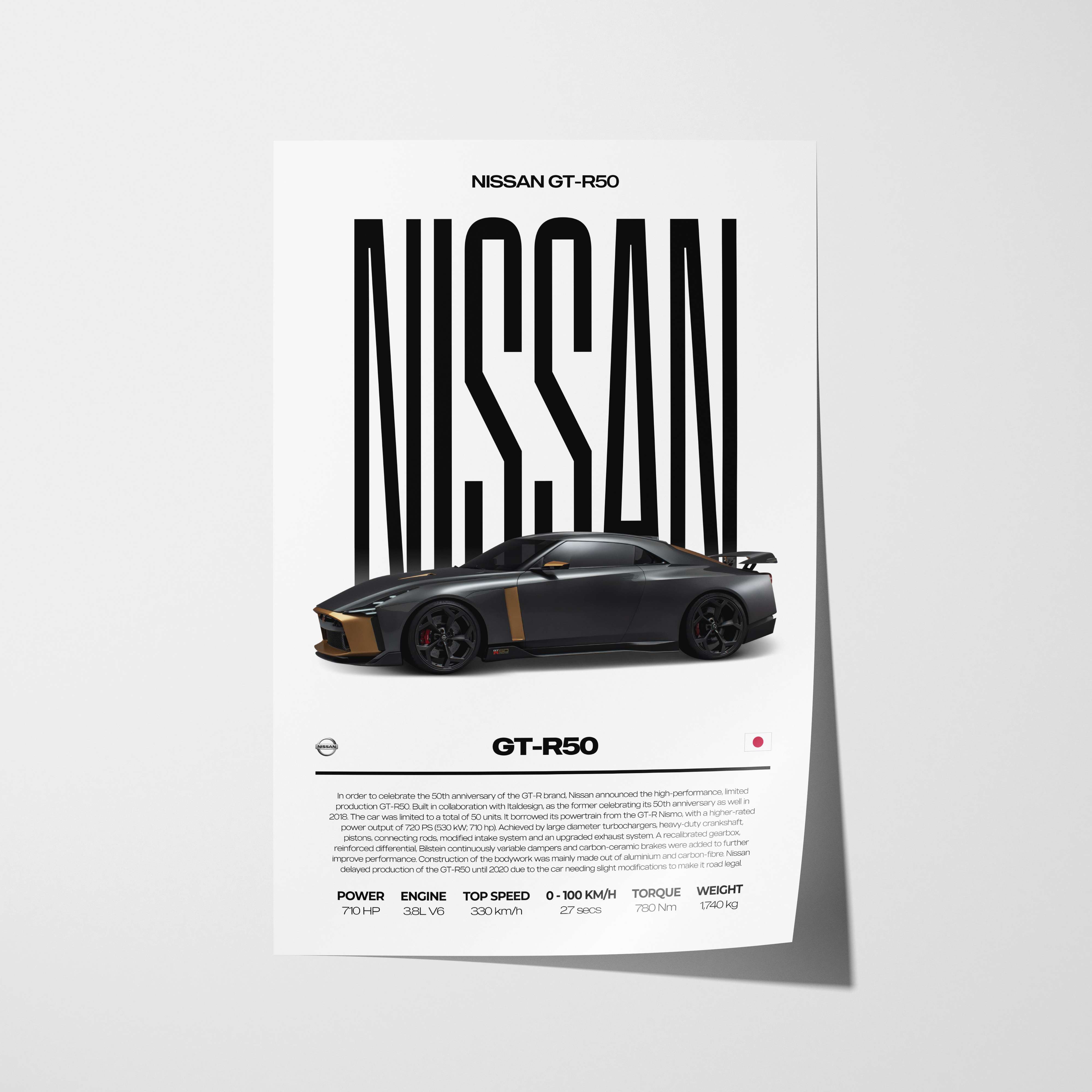 Nissan GT-R50 Poster