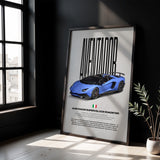 Aventador Superveloce Roadster Car Poster
