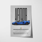 Aventador Superveloce Roadster Car Poster