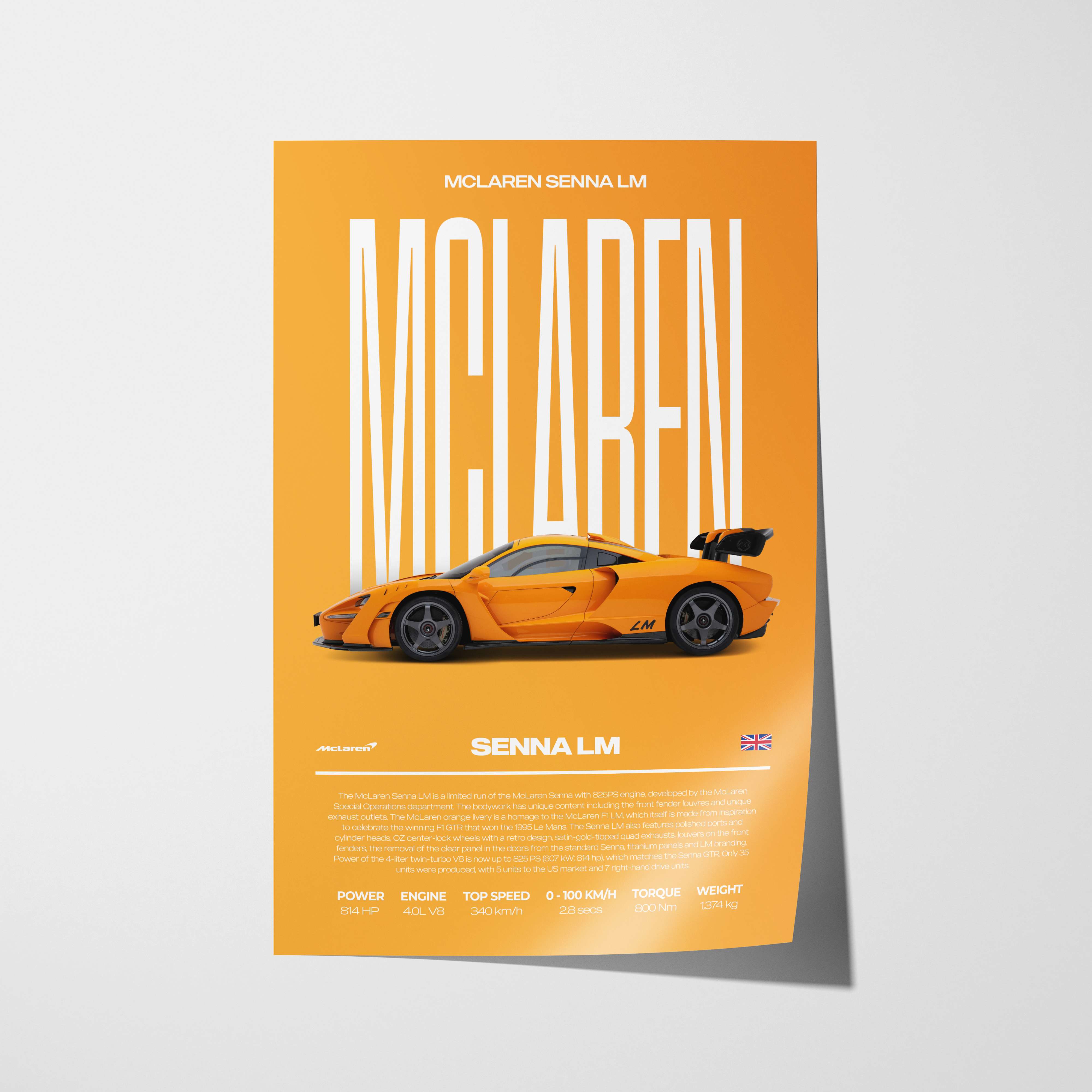 McLaren Senna LM Poster