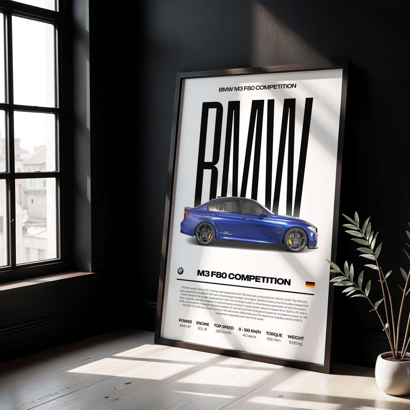 BMW M3 F80 Competition Poster