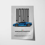 Aventador S Roadster Car Poster