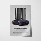 Aventador S Roadster Car Poster
