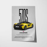 570S Spider Car Poster