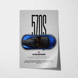 570S Spider Car Poster