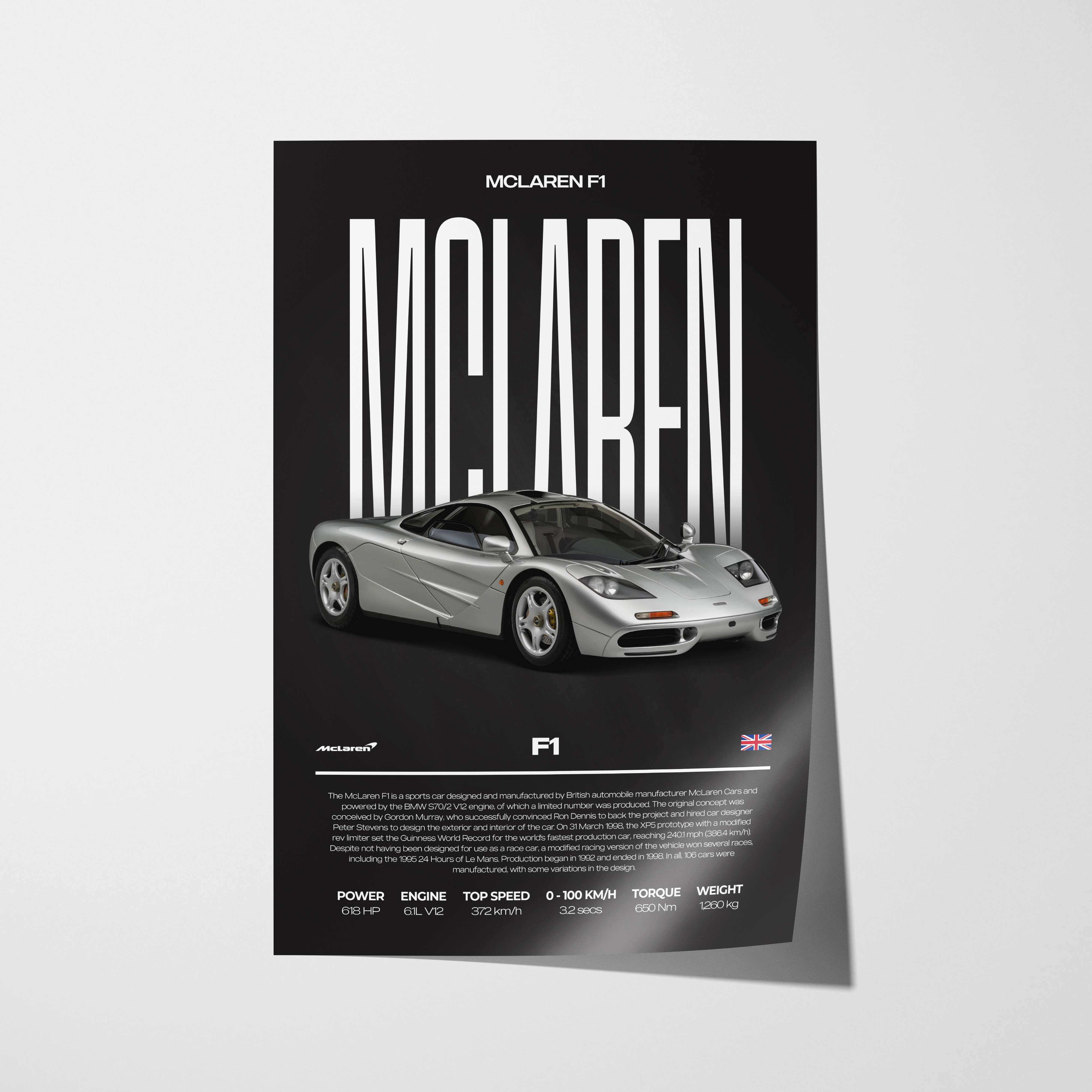 McLaren F1 Poster