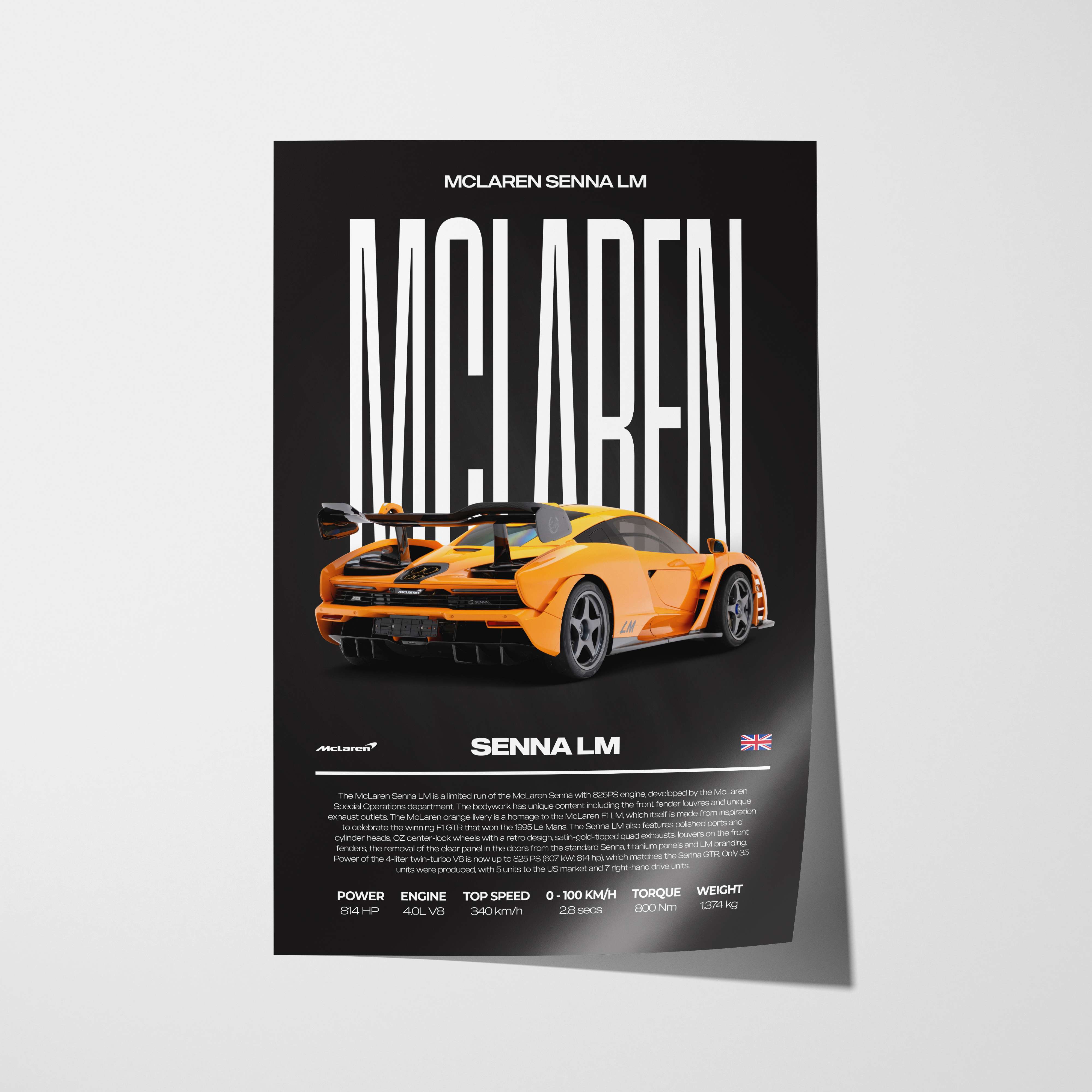 McLaren Senna LM Poster