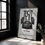 765LT Spider Car Poster