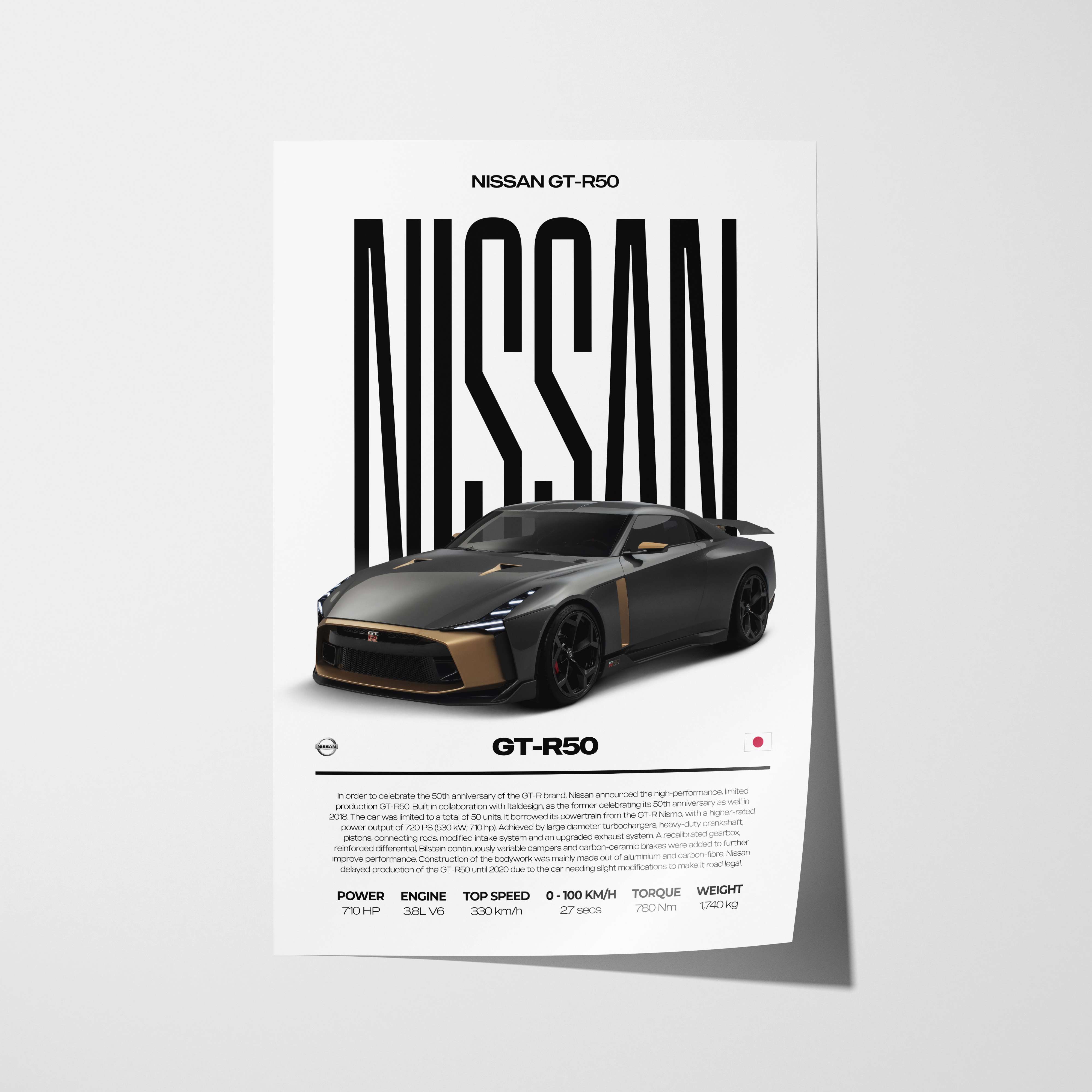 Nissan GT-R50 Poster