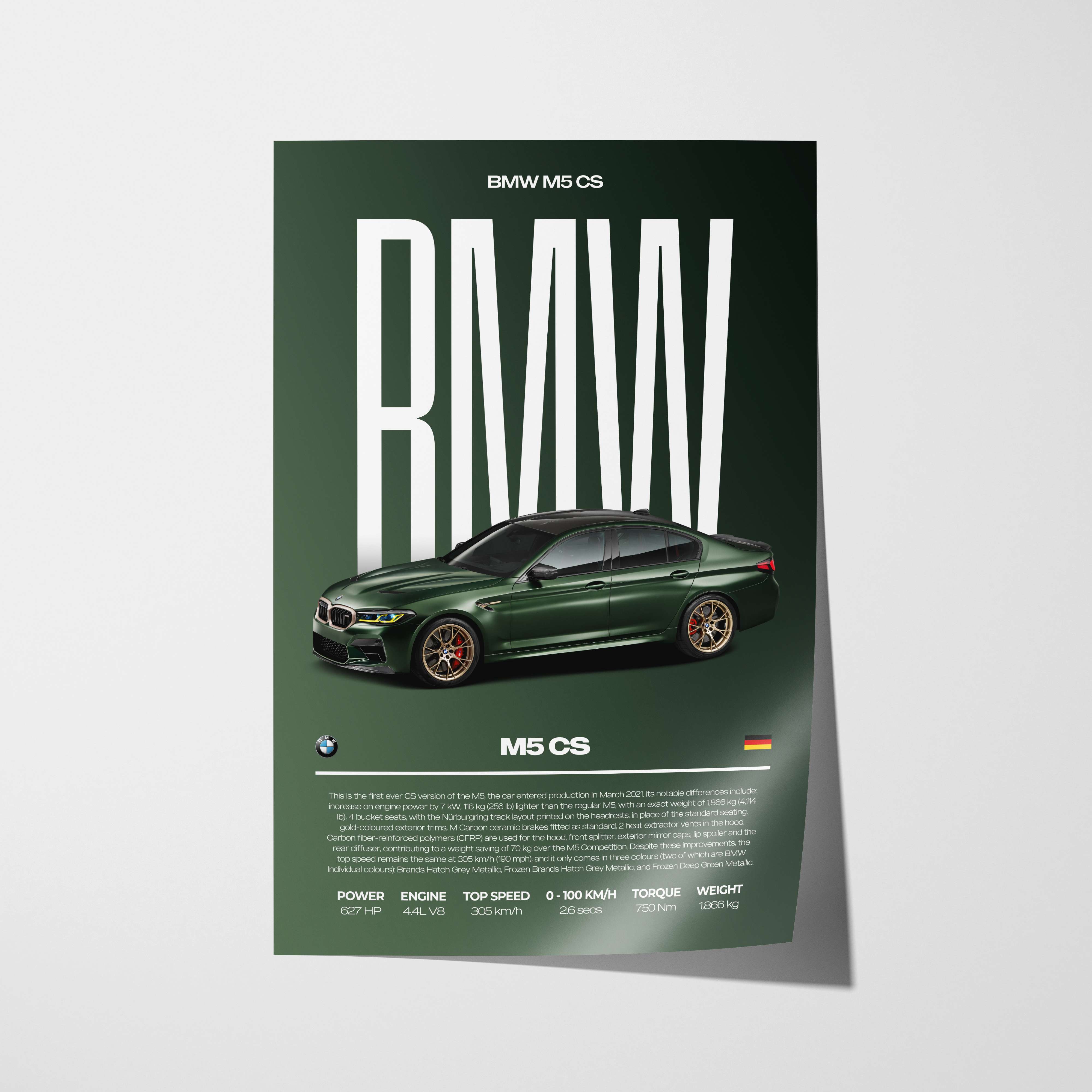 BMW M5 CS Poster