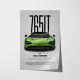 765LT Spider Car Poster