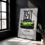 765LT Spider Car Poster