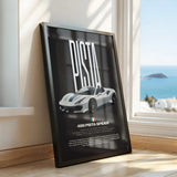 488 Pista Spider Car Poster
