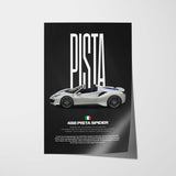 488 Pista Spider Car Poster