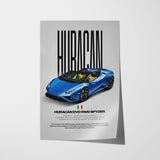 Huracán Evo RWD Spyder Car Poster