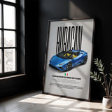 Huracán Evo RWD Spyder Car Poster
