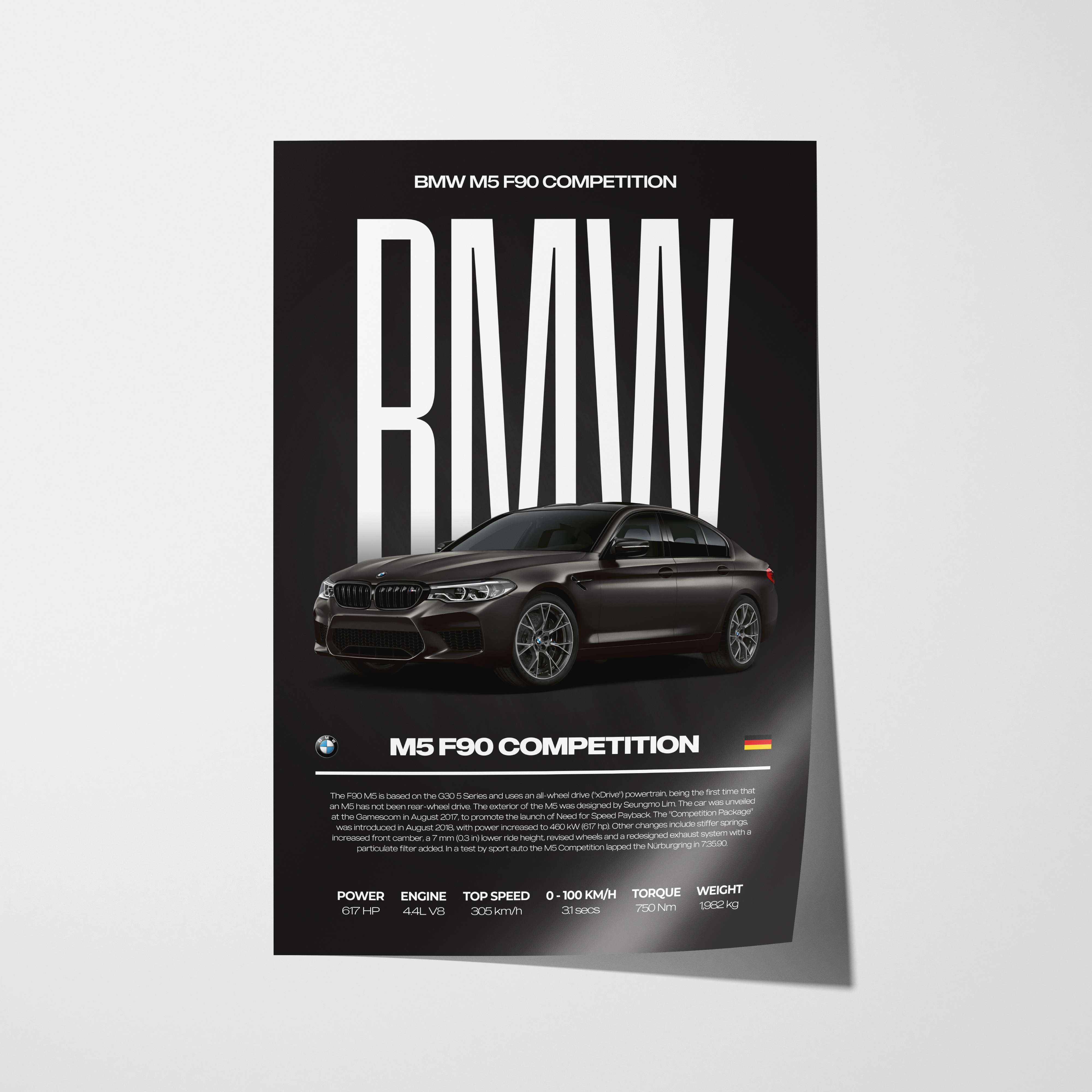 BMW M5 F90 Competition Poster