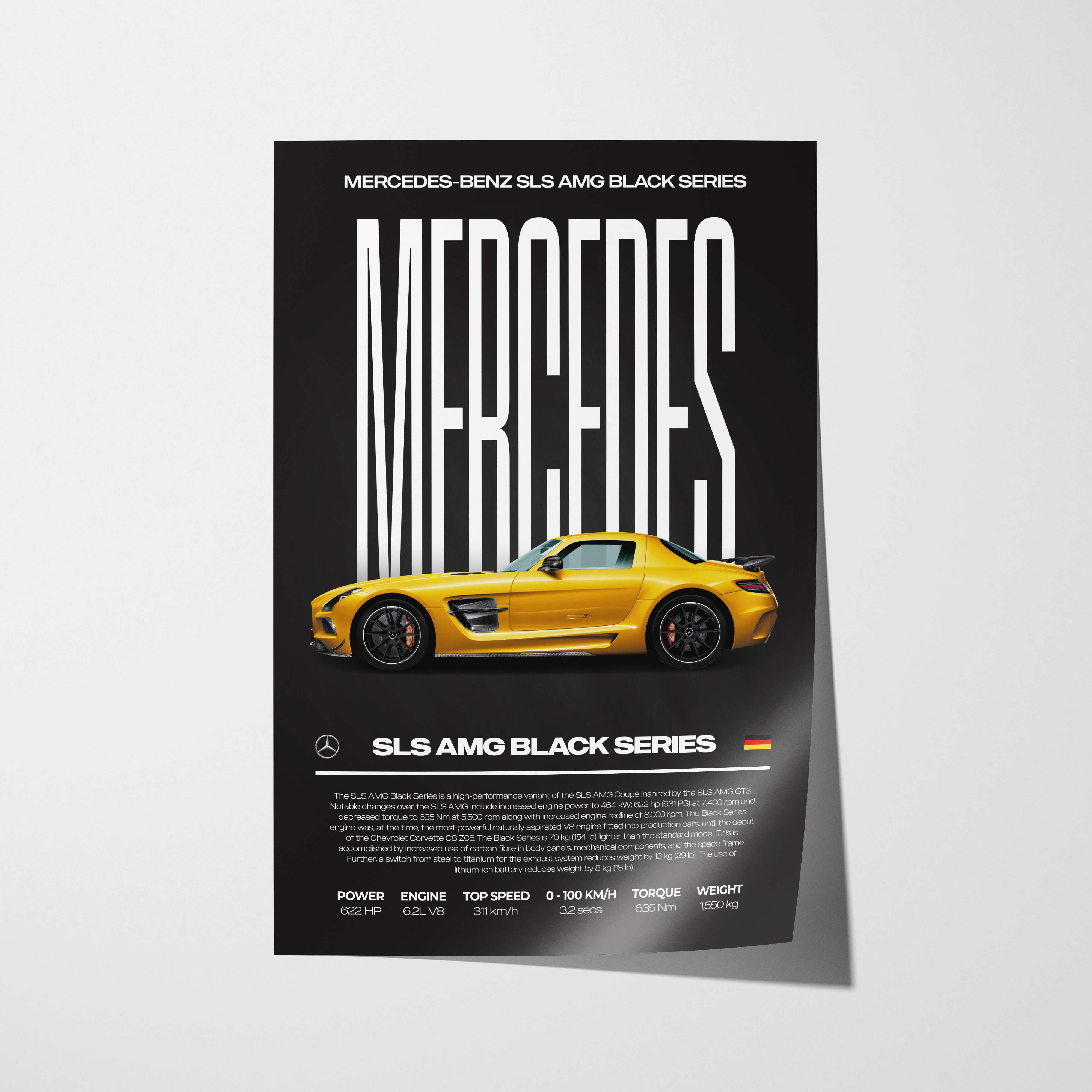 Mercedes-Benz SLS AMG Black Series Poster