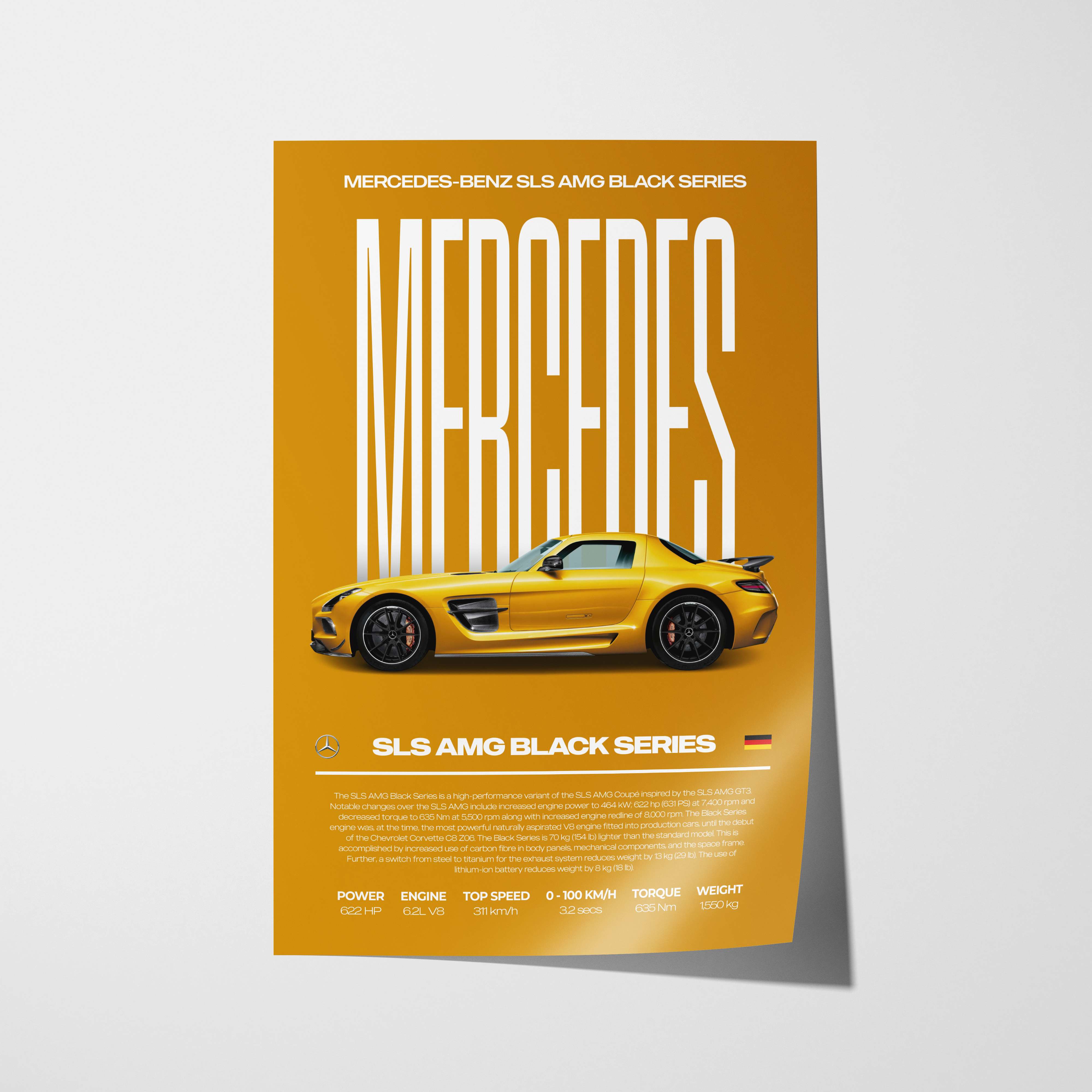 Mercedes-Benz SLS AMG Black Series Poster