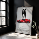 Corvette C8 Car Poster