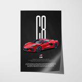 Corvette C8 Car Poster