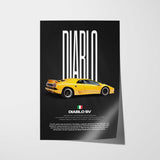 Diablo SV Car Poster