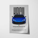 Huracán Performante Spyder Car Poster
