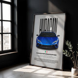 Huracán Performante Spyder Car Poster