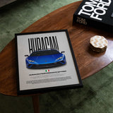 Huracán Performante Spyder Car Poster