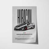 Huracán Performante Spyder Car Poster
