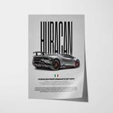 Huracán Performante Spyder Car Poster