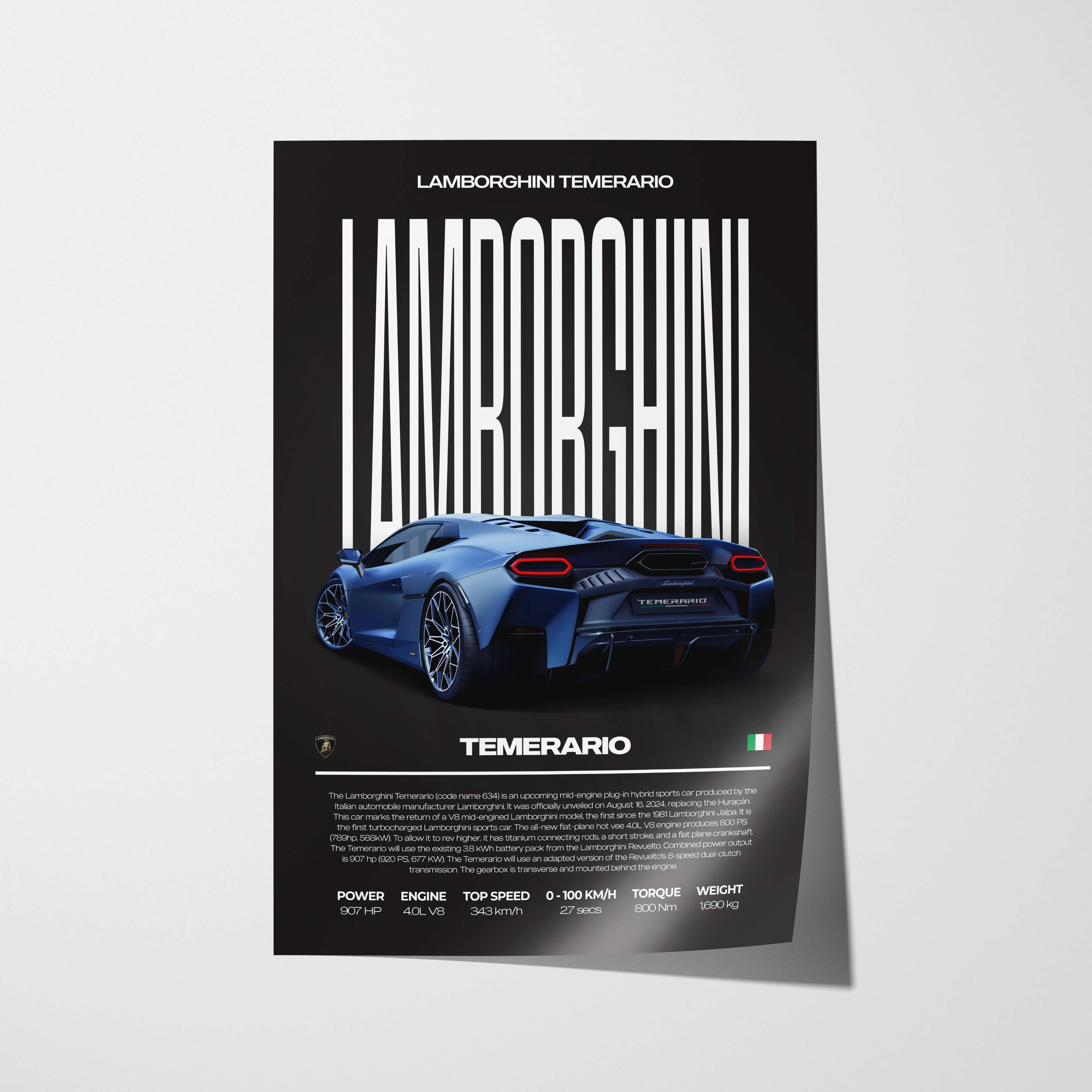 Lamborghini Temerario Poster