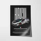Huracán Performante Spyder Car Poster