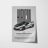Huracán Performante Spyder Car Poster