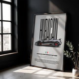 Huracán Performante Spyder Car Poster