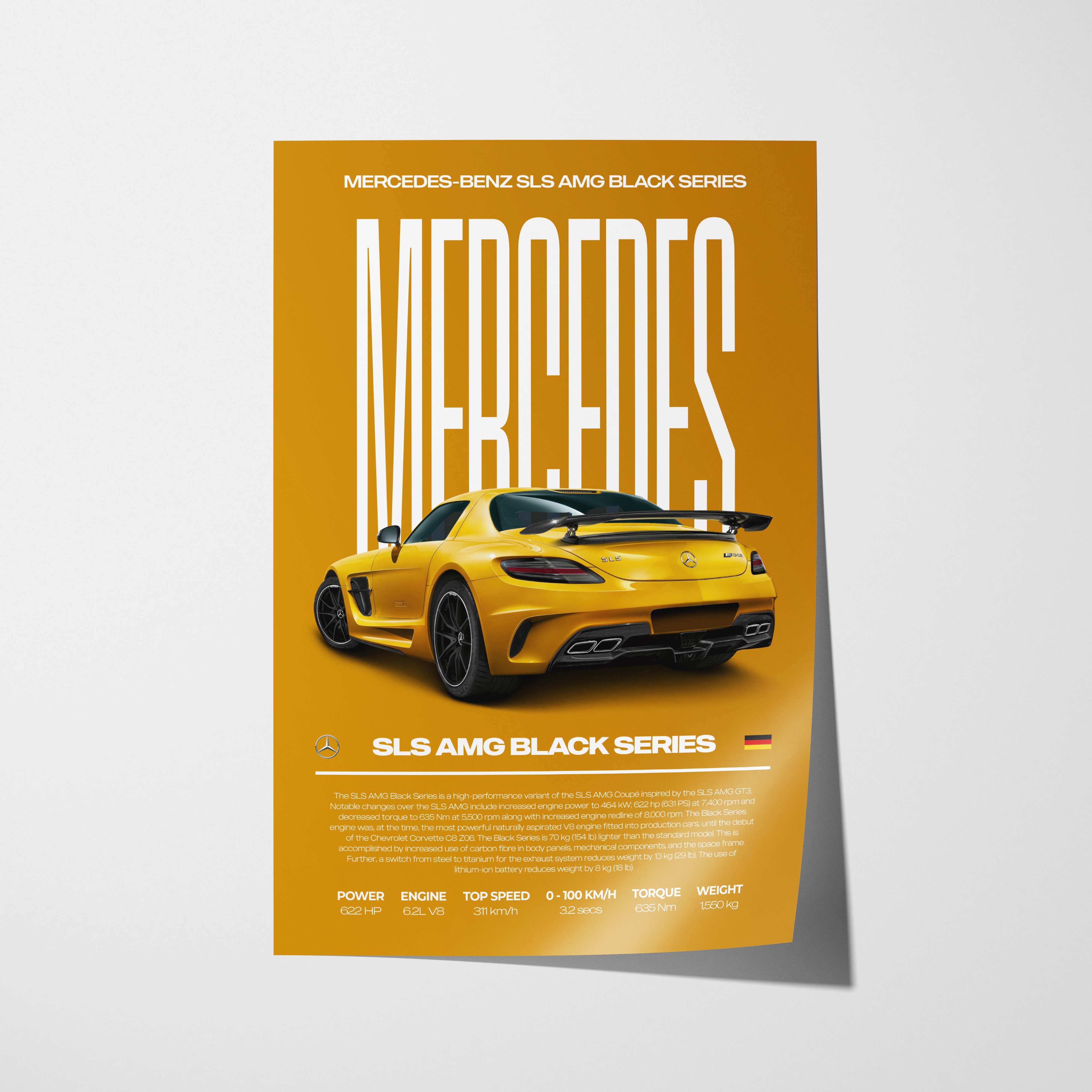 Mercedes-Benz SLS AMG Black Series Poster