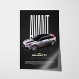 RS6 Avant GT Car Poster