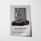 Chiron Super Sport 300+ Car Poster