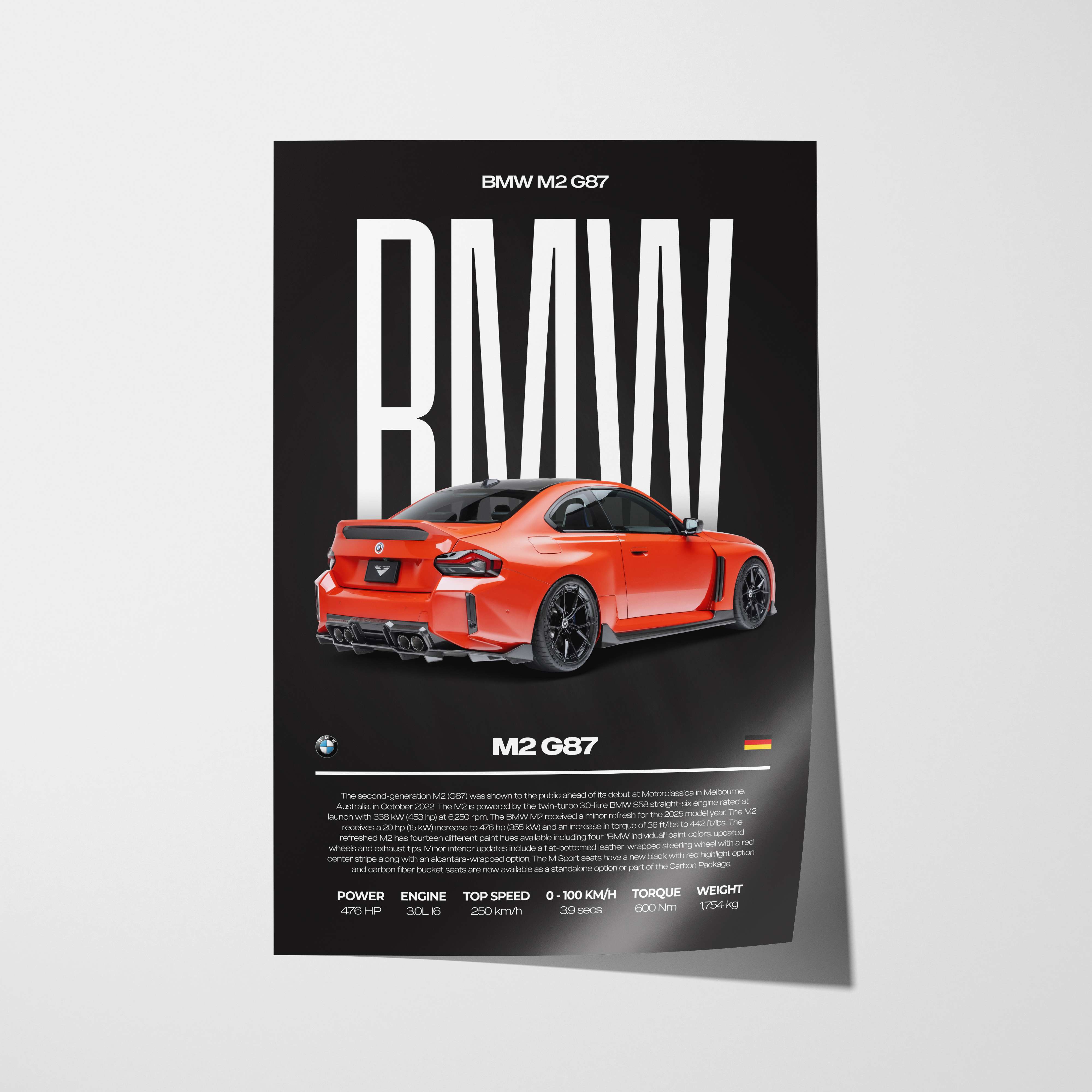 BMW M2 G87 Poster