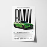 BMW M3 G80 LCI Competition Poster