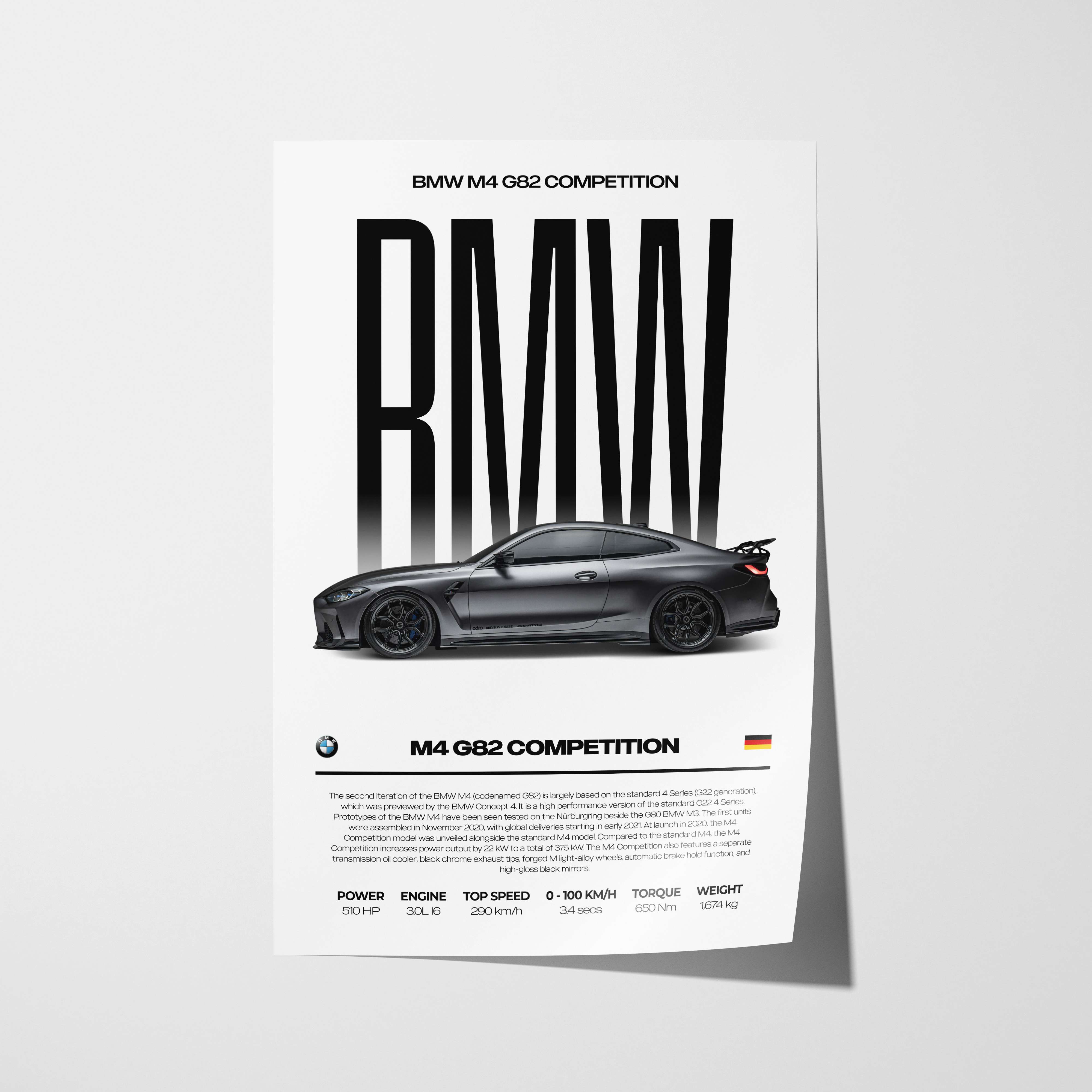 BMW M4 G82 Competition Poster