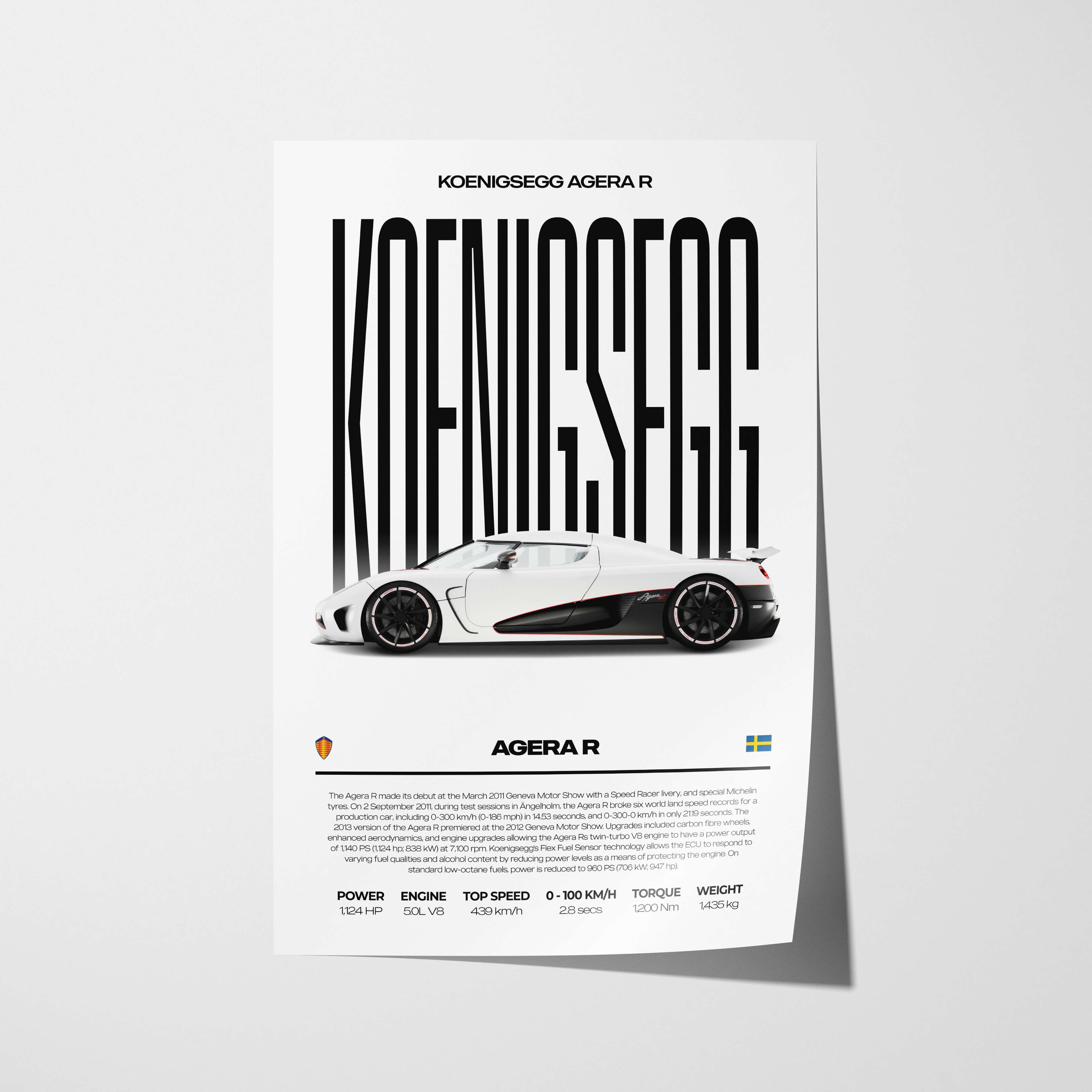 Koenigsegg Agera R Poster