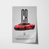 Corvette C8 Car Poster