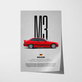 M3 (E36) Car Poster