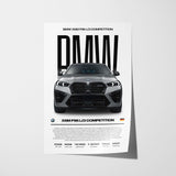 BMW X6M F96 LCI Competition Poster