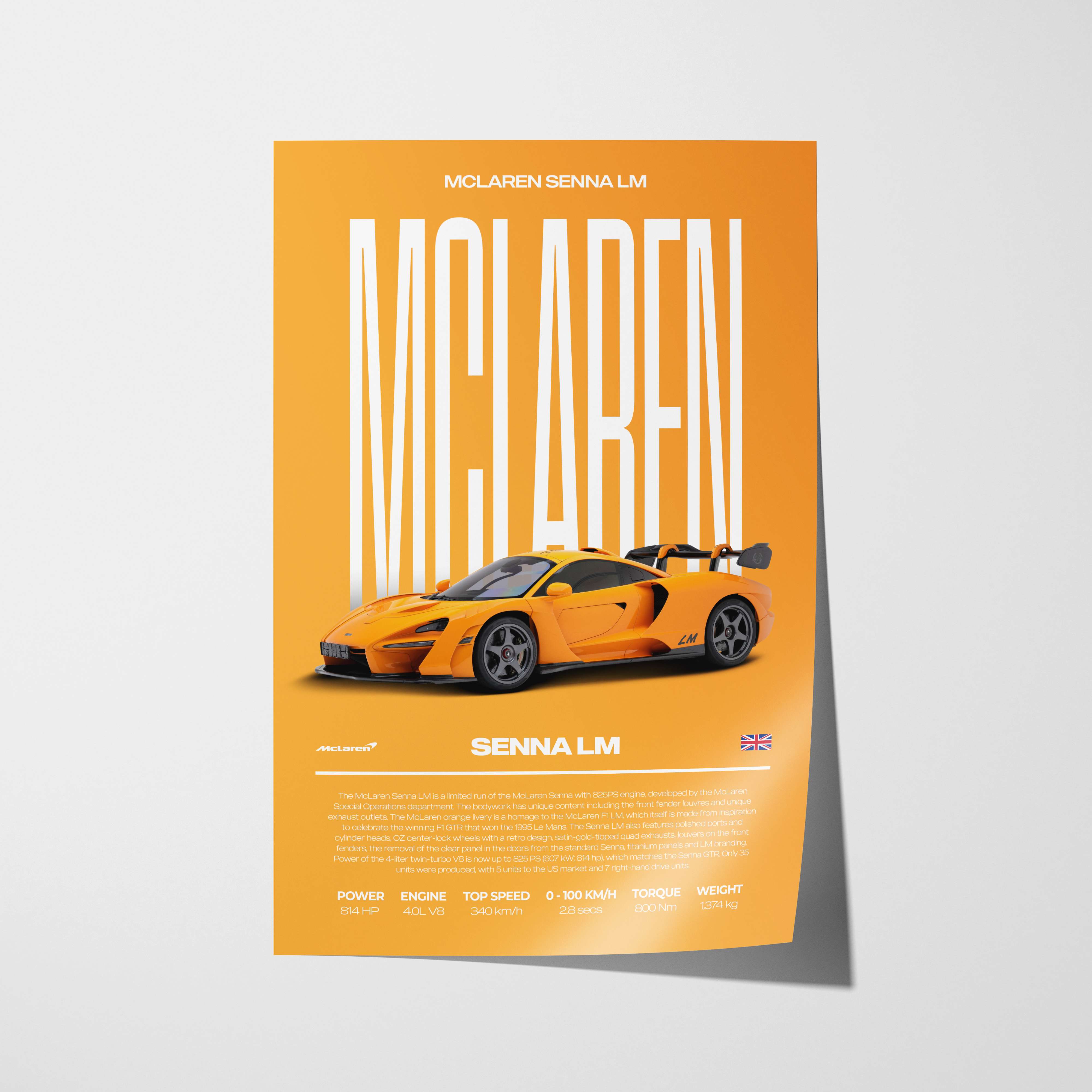 McLaren Senna LM Poster