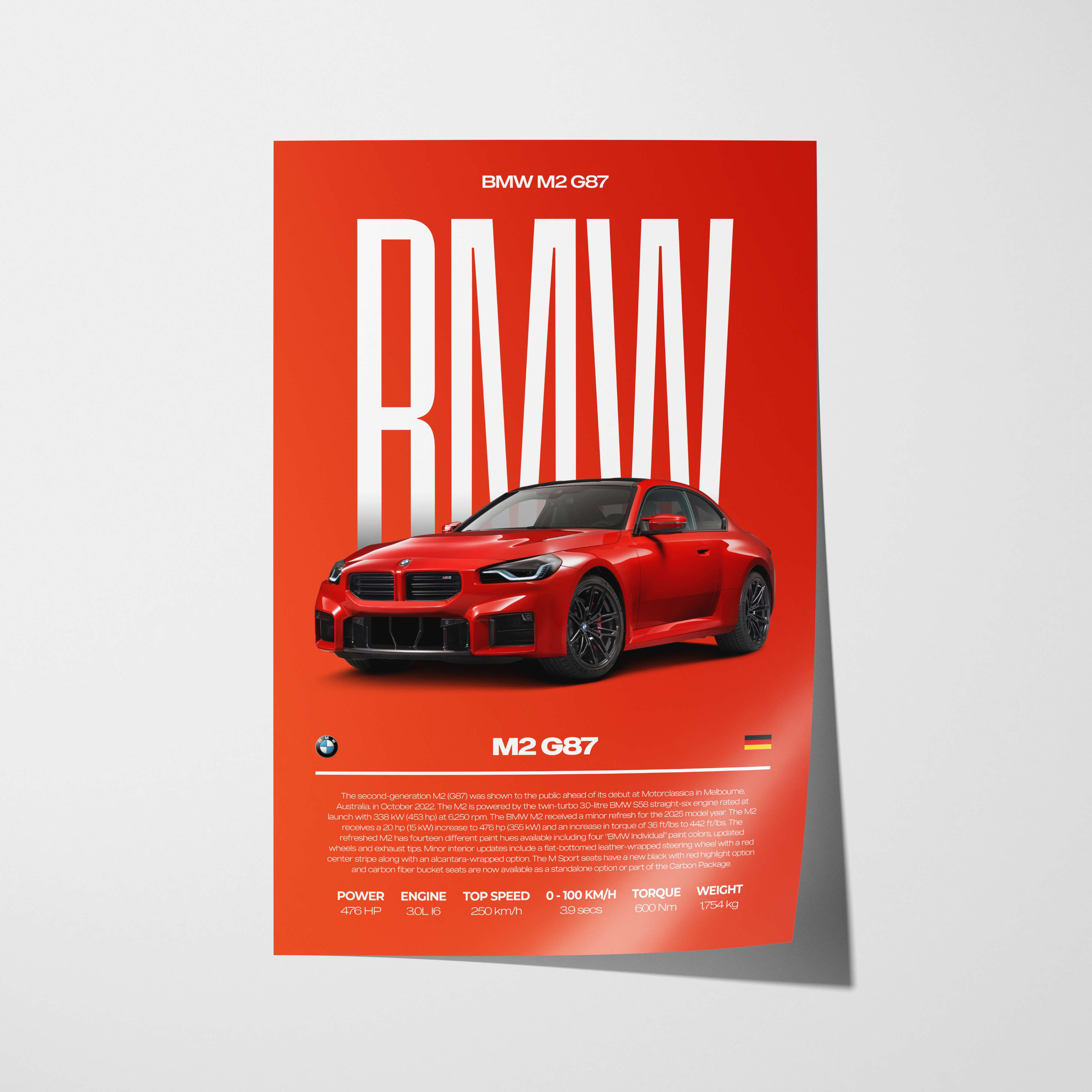 BMW M2 G87 Poster