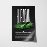 Huracán Performante Car Poster